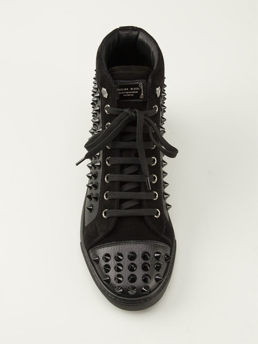 Lyst Philipp Plein Studded Hitop Sneakers In Black