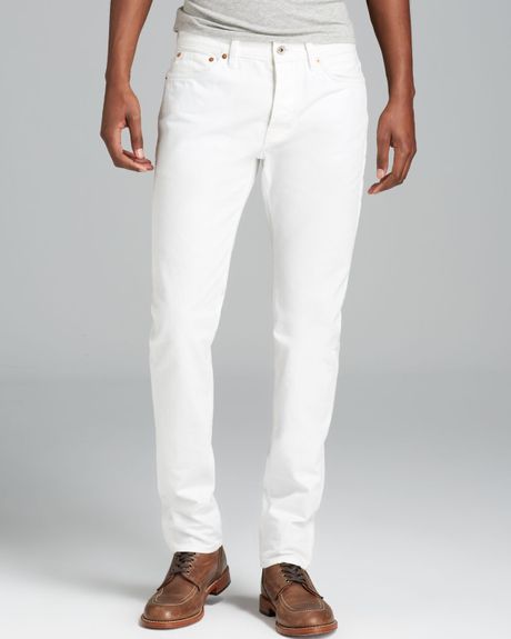 white canvas pants