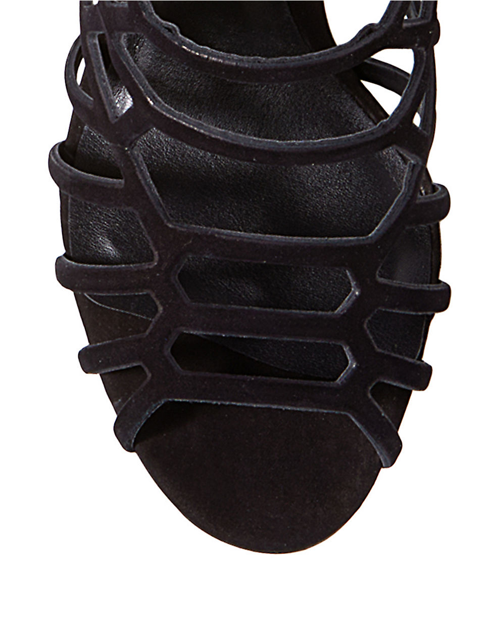 Steve Madden Slithur Embossed Caged Sandals In Black Lyst