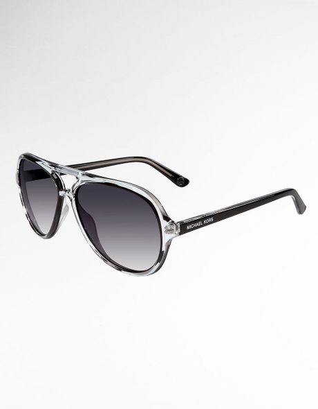 Michael Kors Caicos Plastic Aviator Sunglasses In Black For Men Lyst 