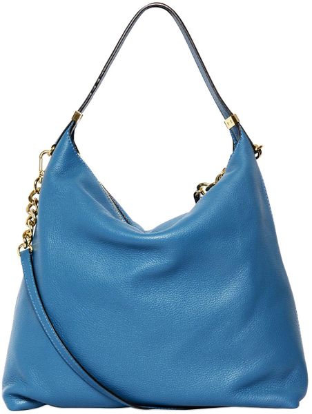 ... Michael Kors Weston Grained Leather Hobo Bag in Blue (turquoise ... Michael Kors Weston Grained Leather Hobo Bag in Blue (turquoise