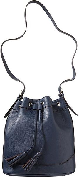 Old Navy Fauxleather Tasseled Bucket Bags in Blue (Navy) | Lyst