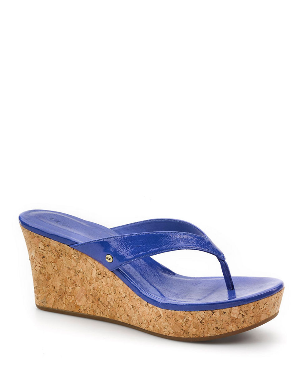 navy blue patent leather wedges