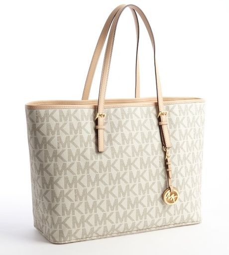 michael kors vanilla jet set travel tote