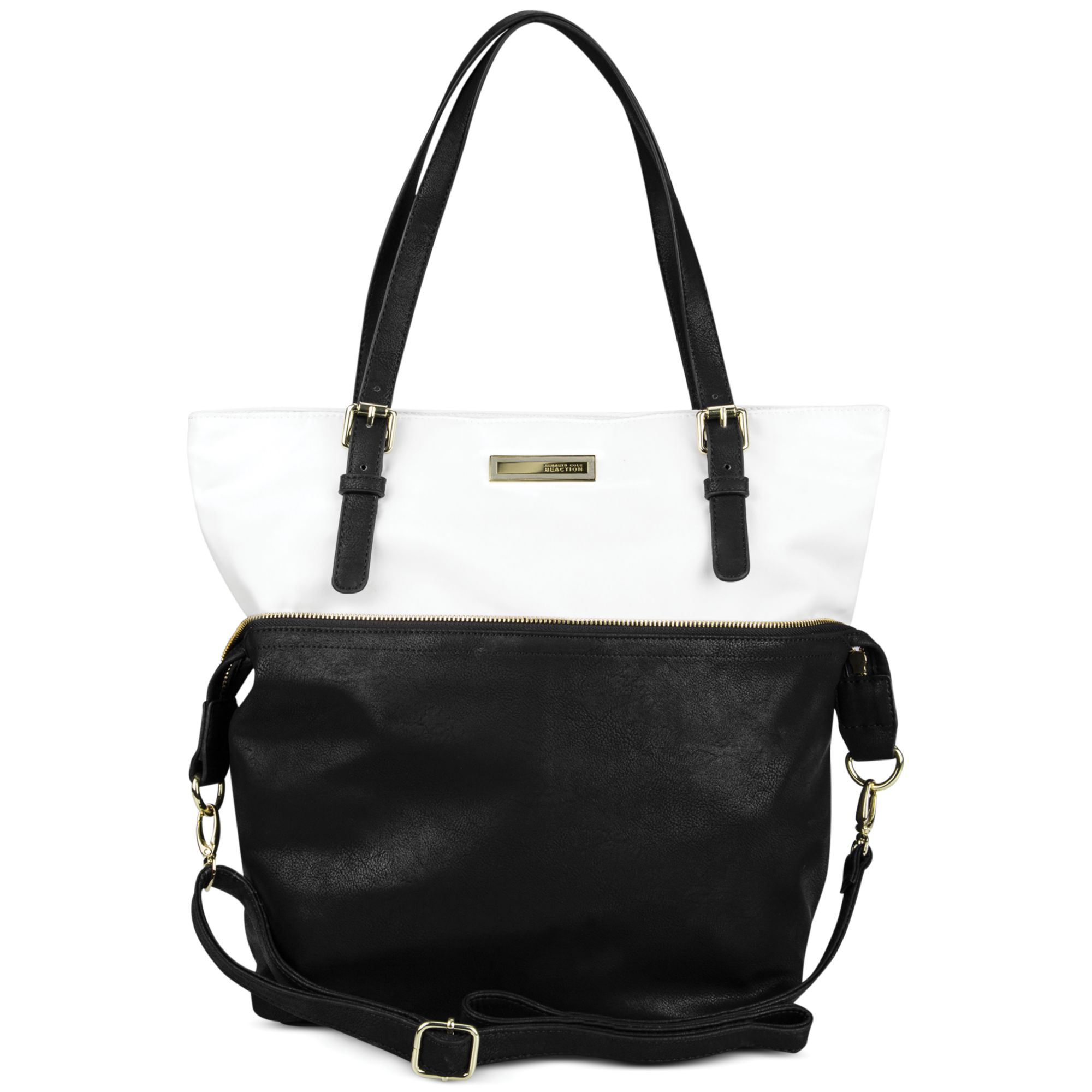 Cole Reaction Threeinone Convertible Tote in Black (Black/White