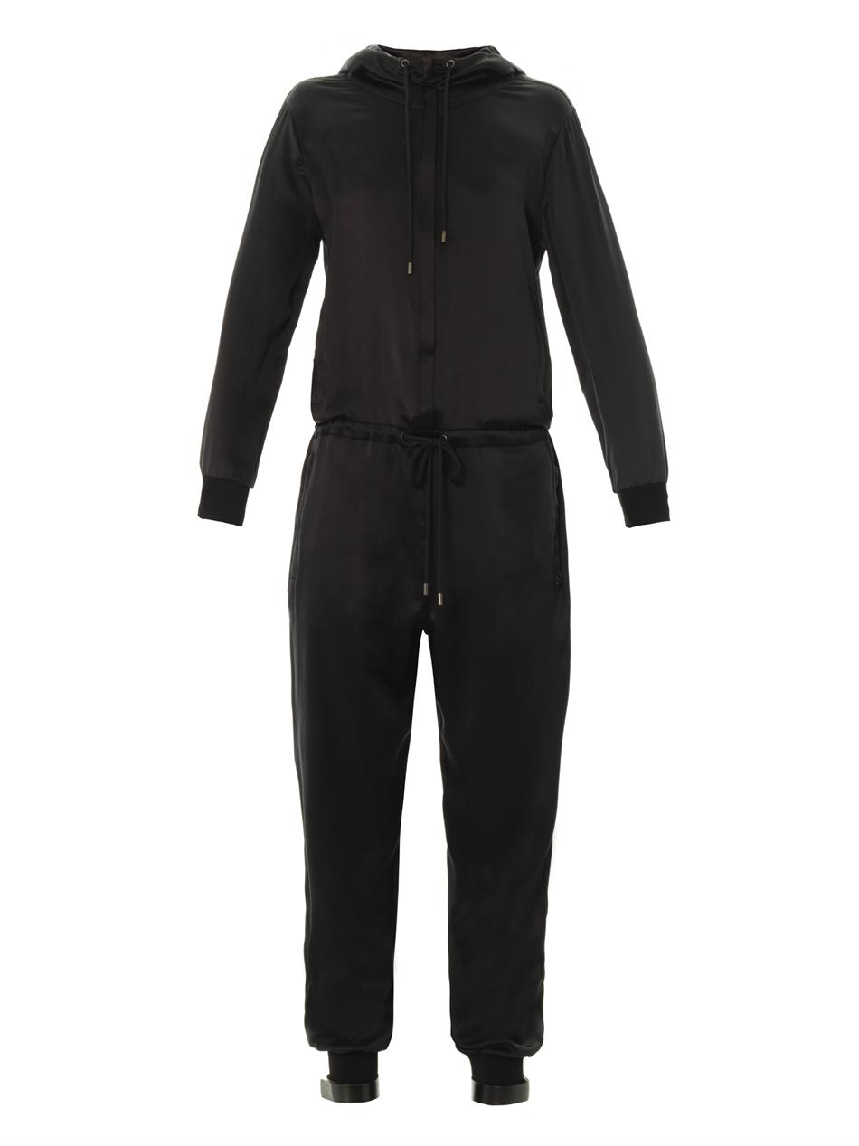 Gucci Washed Silk Jumpsuit in Black Lyst