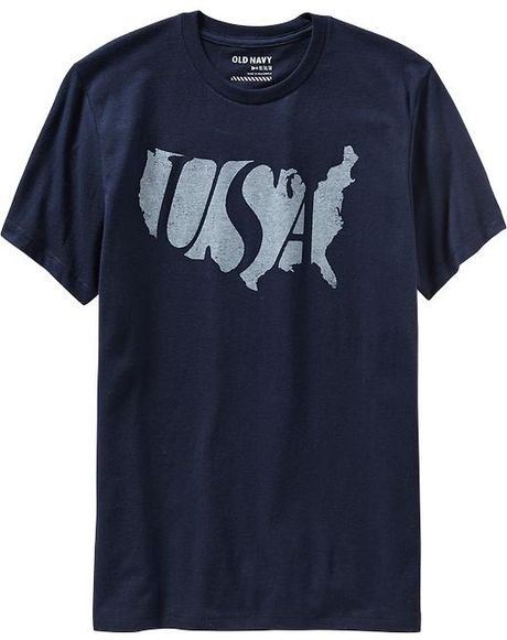 Old Navy Usa Tees in Blue for Men (Ink Blue) | Lyst