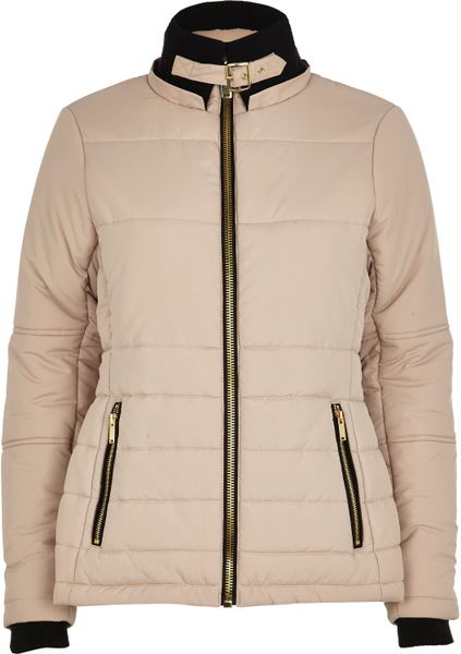 river island cream faux leather jacket