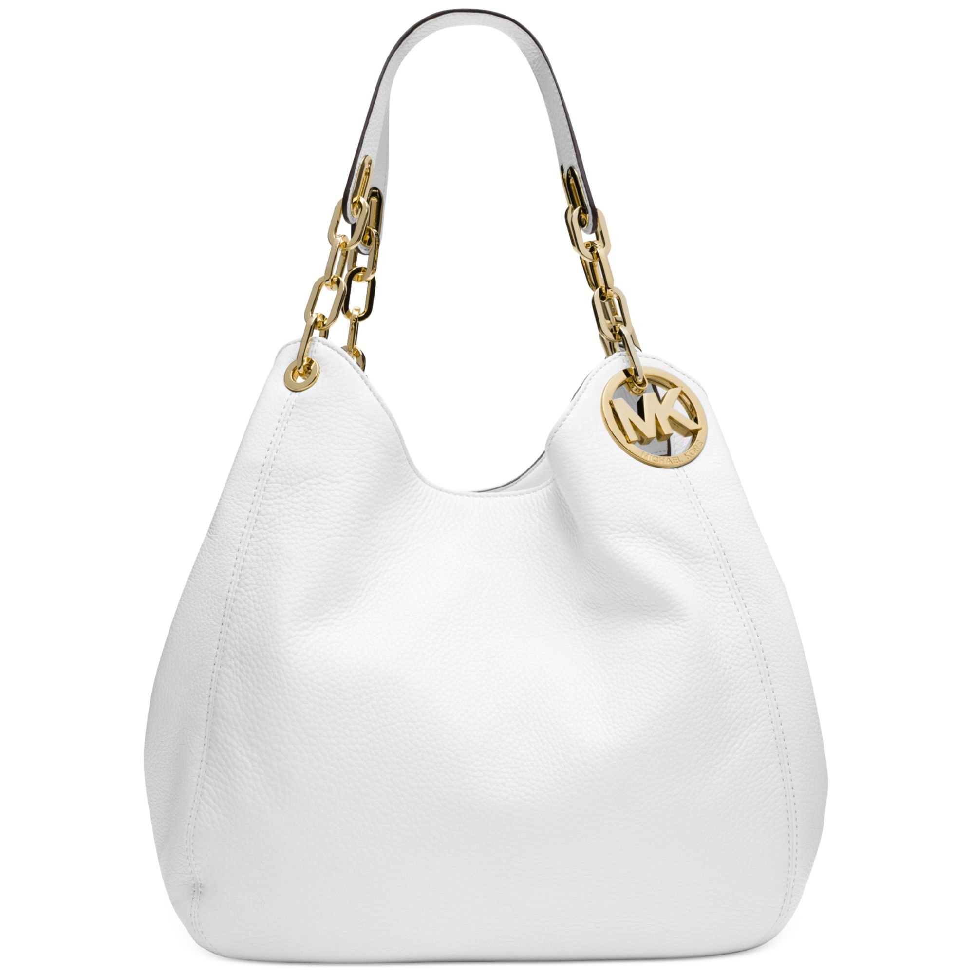 michael kors white and gold purse
