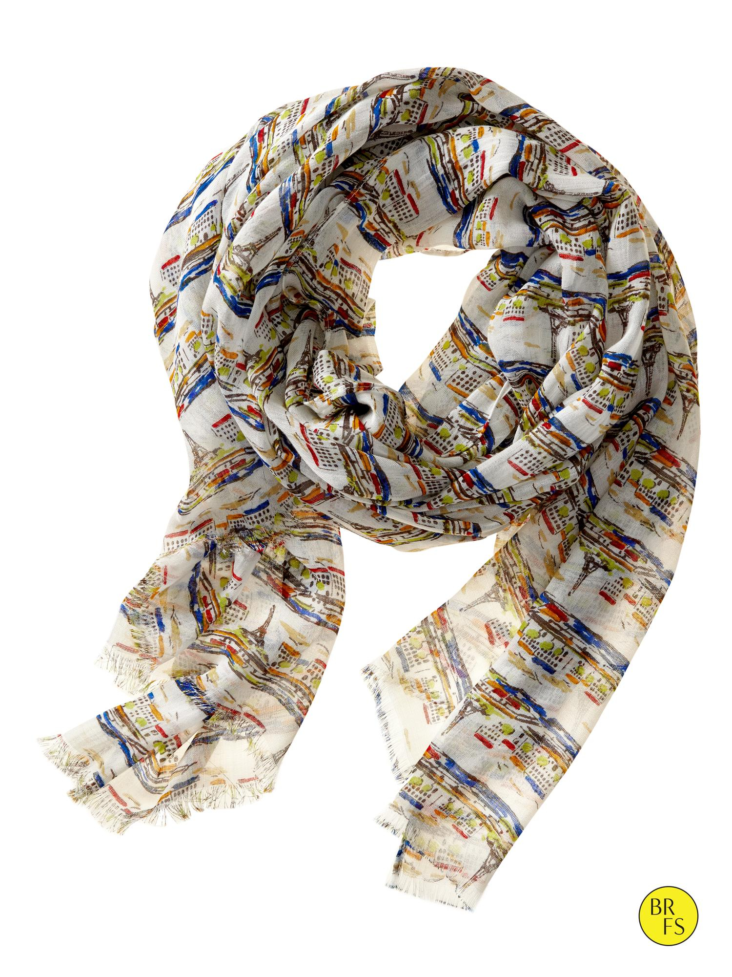 Banana Republic Factory Paris Scarf Flurry in Multicolor (Flurry) Lyst