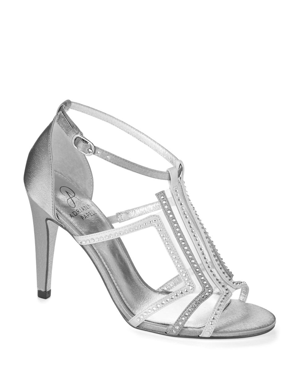 silver t strap sandals flat