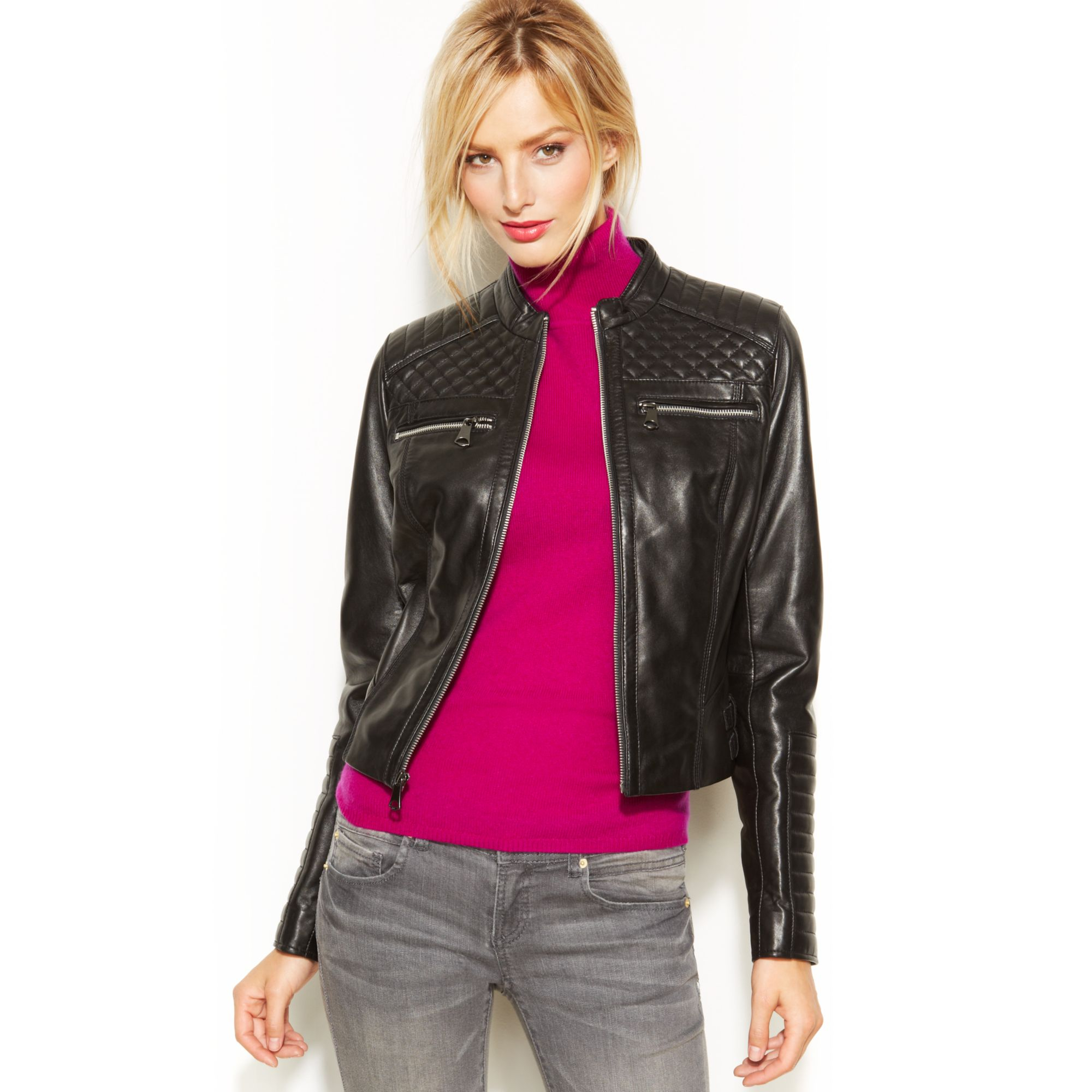 marc new york leather moto jacket