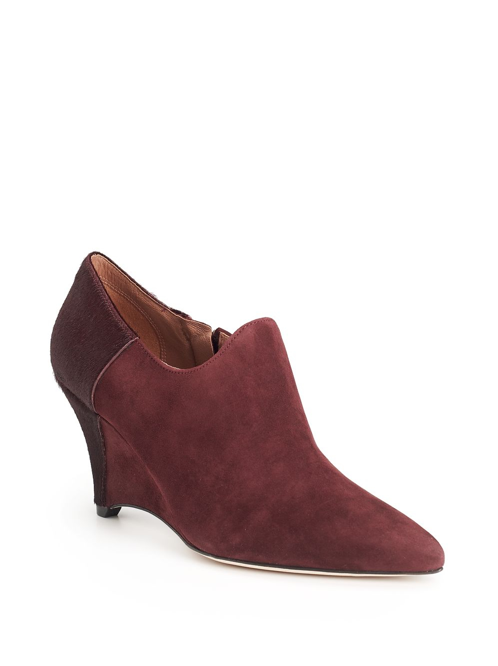Sigerson Morrison Carducci Suede & Haircalf Wedge Boots in Sigerson Morrison Carducci Suede & Haircalf Wedge Boots in