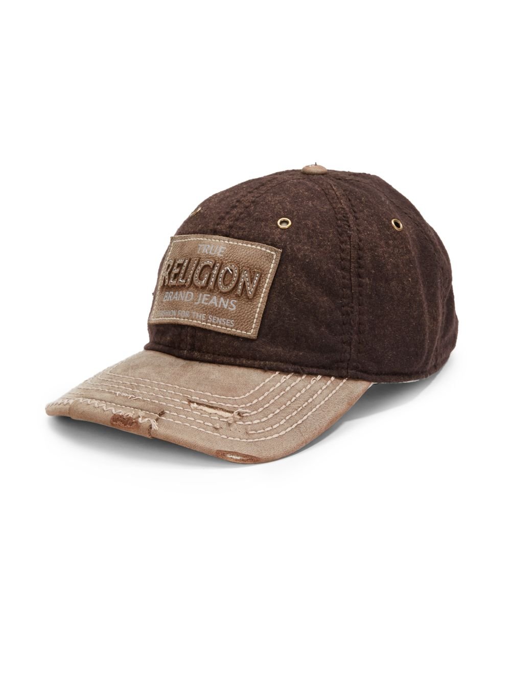 True Religion Wool Felt Baseball Cap In Brown For Men 