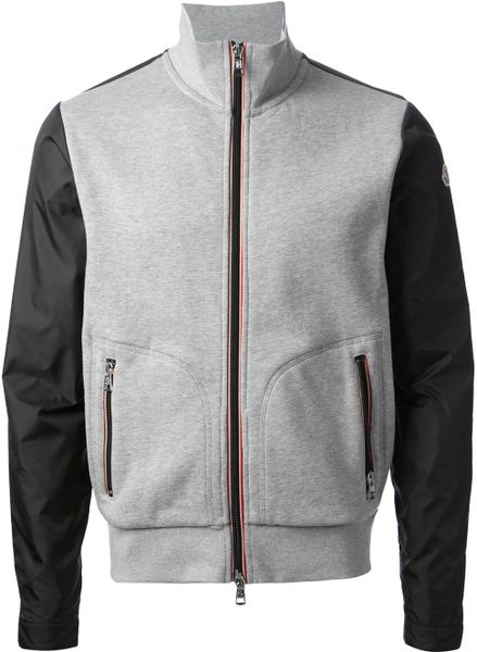 Moncler Zip Cardigan in Gray for Men (grey) | Lyst