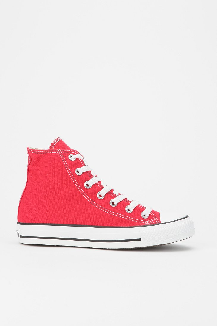 Converse Chuck Taylor All Star Womens Hightop Sneaker In Red Lyst 9480