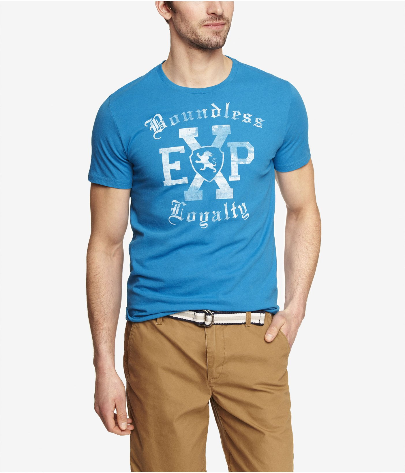 Express Graphic Tee Boundless Loyalty in Blue for Men (BORDEAUX BLUE) Lyst