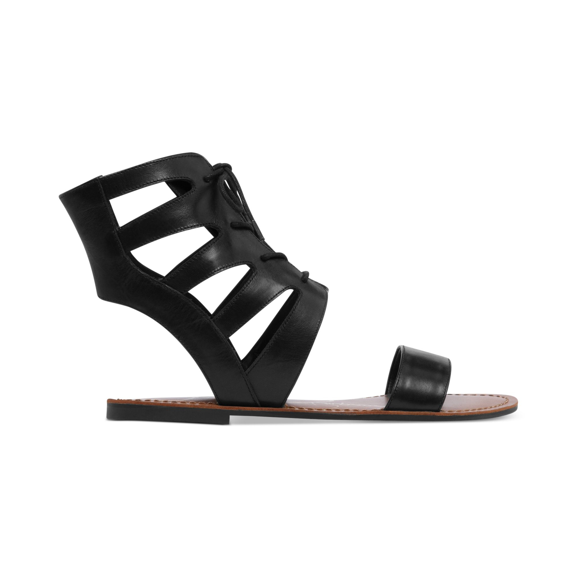 Jessica Simpson Karrdeez Gladiator Flat Sandals in Black (Black ...