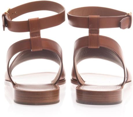 saint laurent nu pieds brown