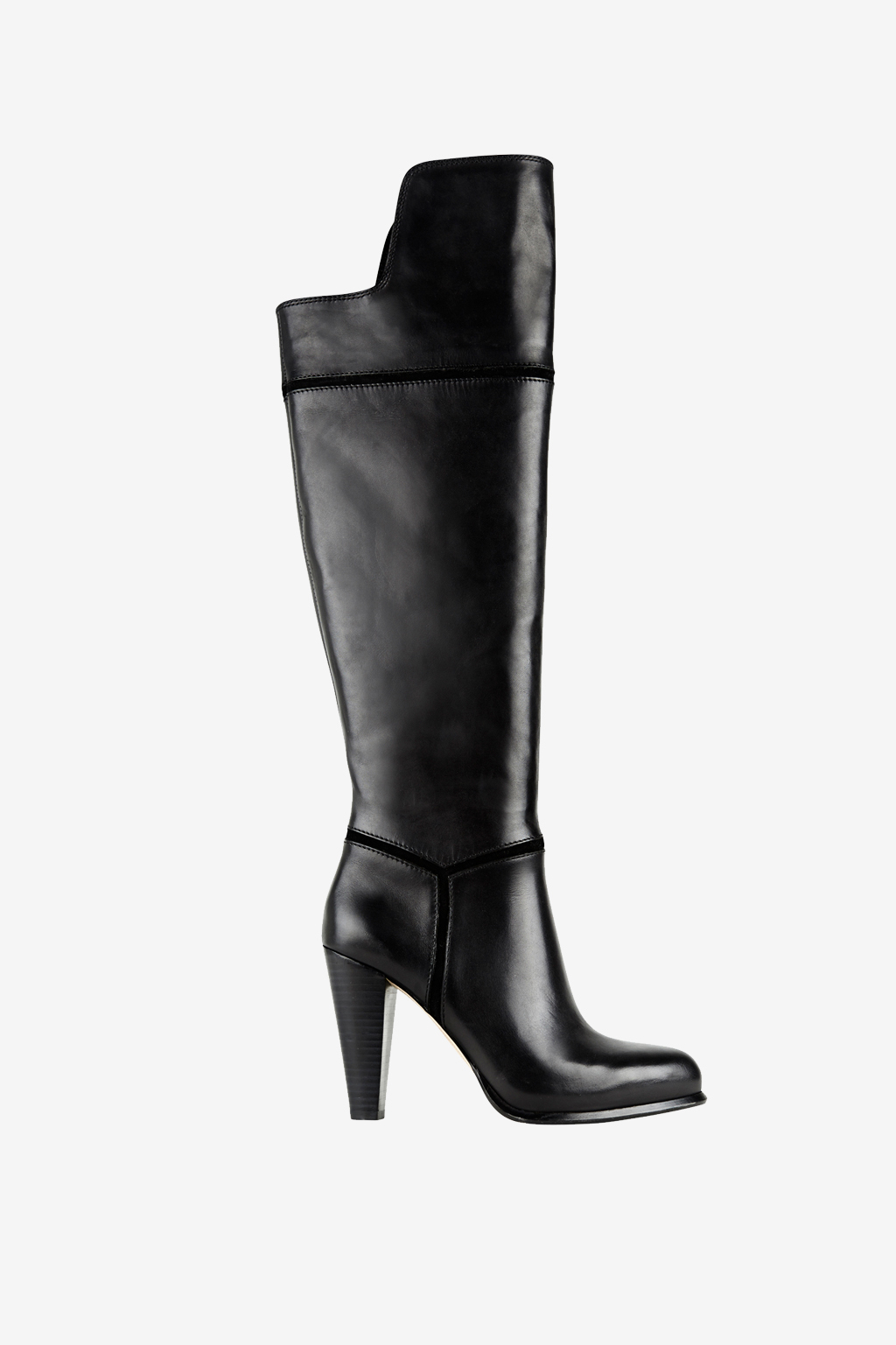 French Connection Cai Leather KneeHigh Boots in Black Lyst