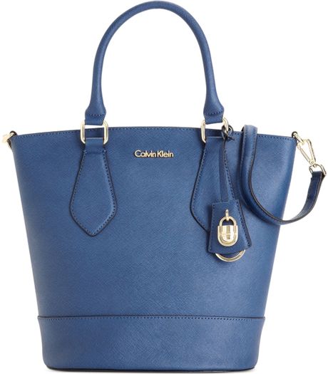 Calvin Klein Modena Saffiano Bucket Bag in Blue (Ink) Calvin Klein Modena Saffiano Bucket Bag in Blue (Ink)