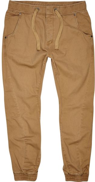 brown flare joggers