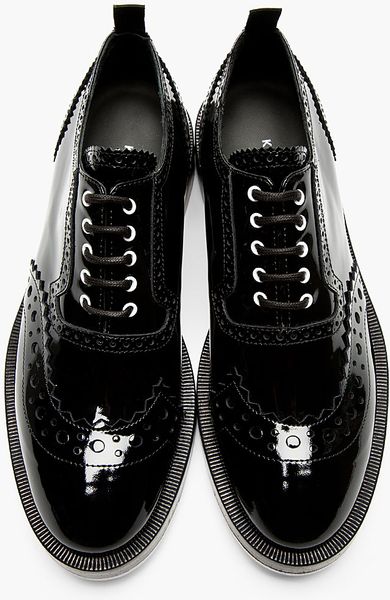 patent black brogues