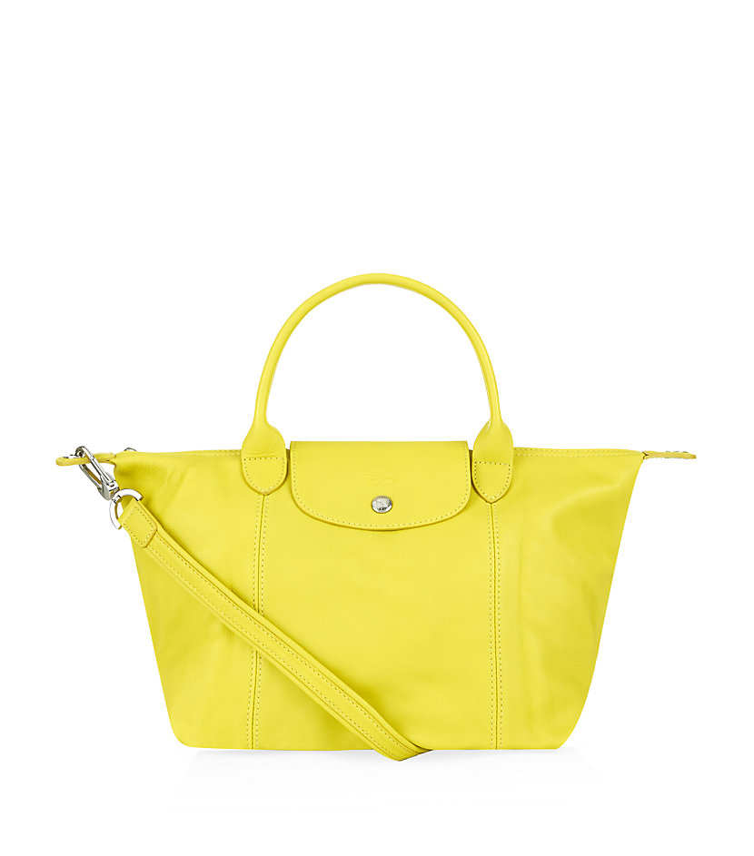 longchamp yellow leather bag