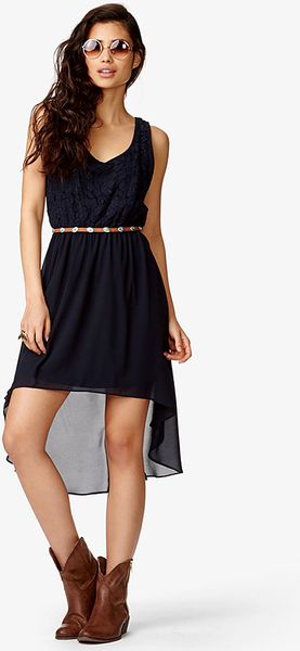 Navy blue lace dress forever 21