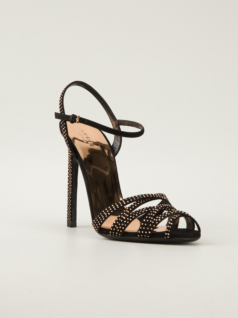 Gucci High Heel Sandals in Black | Lyst