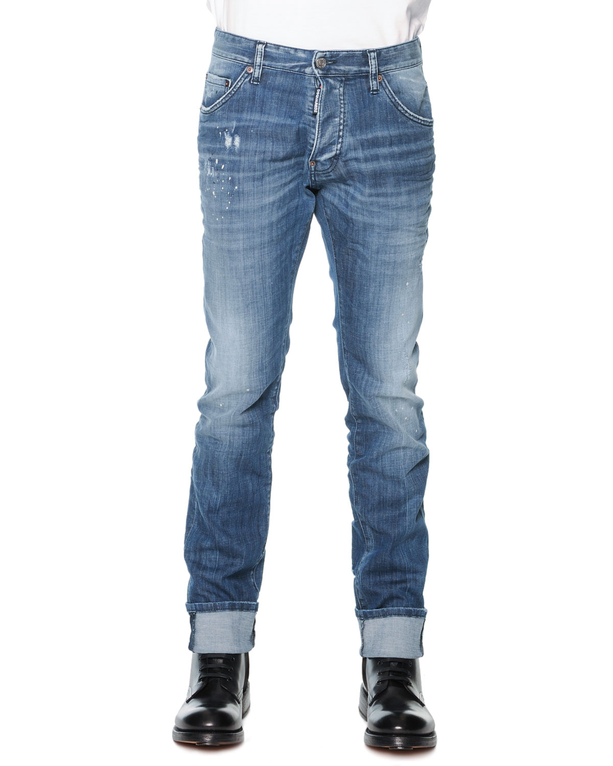 dark blue distressed jeans mens