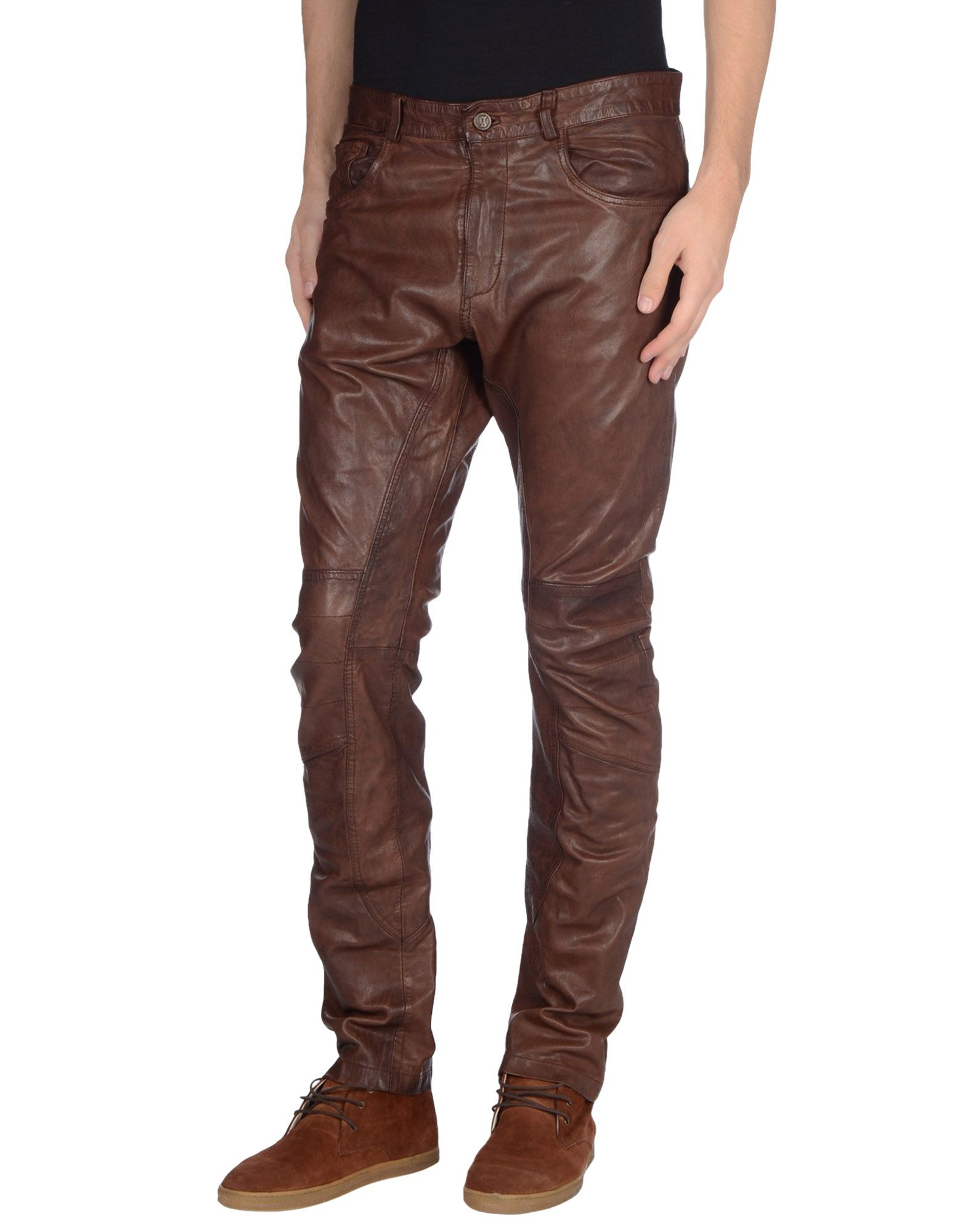 chocolate brown leather pants