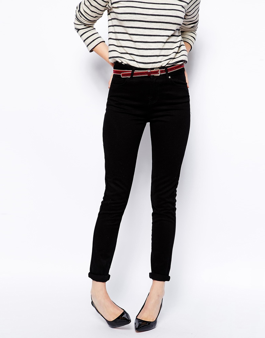 high waisted black trousers asos