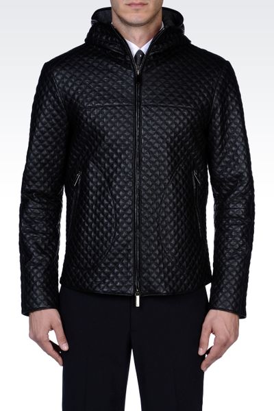 LEATHER JACKET EMPORIO leather jacket emporio: