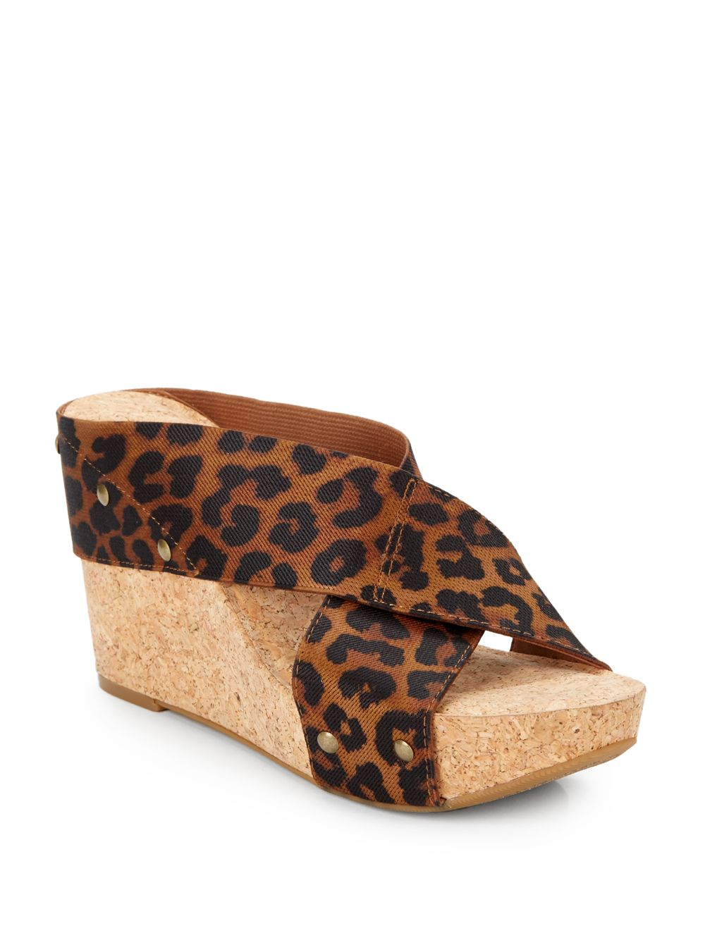 Animal Miller 2 Leopard-Print Crisscross Wedge Sandals