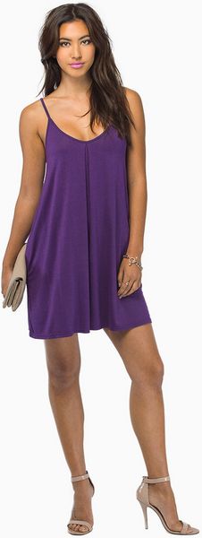 Tobi Feeling Casual Shift Dress in Purple (Plum)