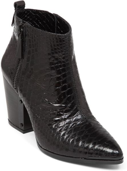 vince camuto jaidin leather snake embossed western boot