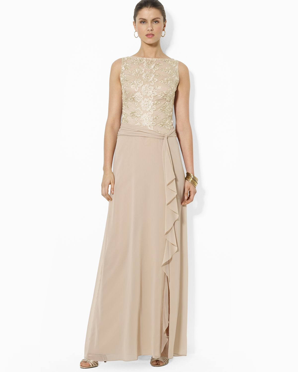 ralph lauren gold gown