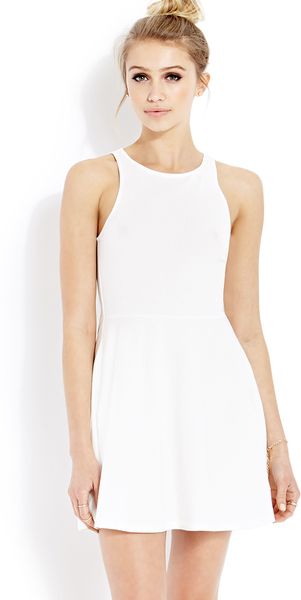 Forever 21 Must-Have Skater Dress in White | Lyst