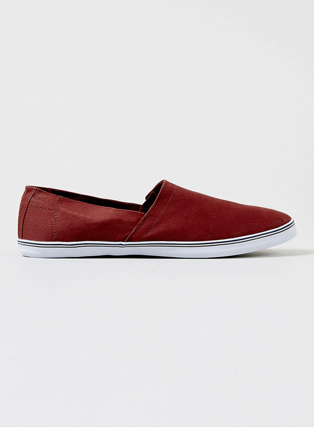 Topman Malice Burgundy Canvas Slip On Shoes in Red for Men Lyst