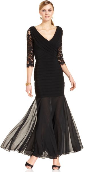 xscape lace gown
