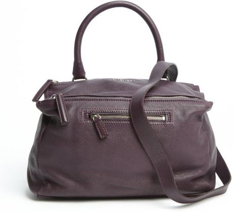Givenchy Purple Leather Zipper Detail Medium Pandora One Strap Shoulder Bag in Purple | Lyst