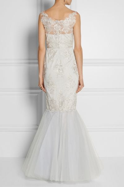 marchesa silver gown
