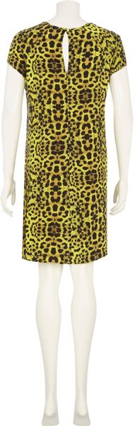 river island green print dress