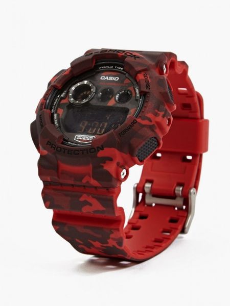red camo g shock watch