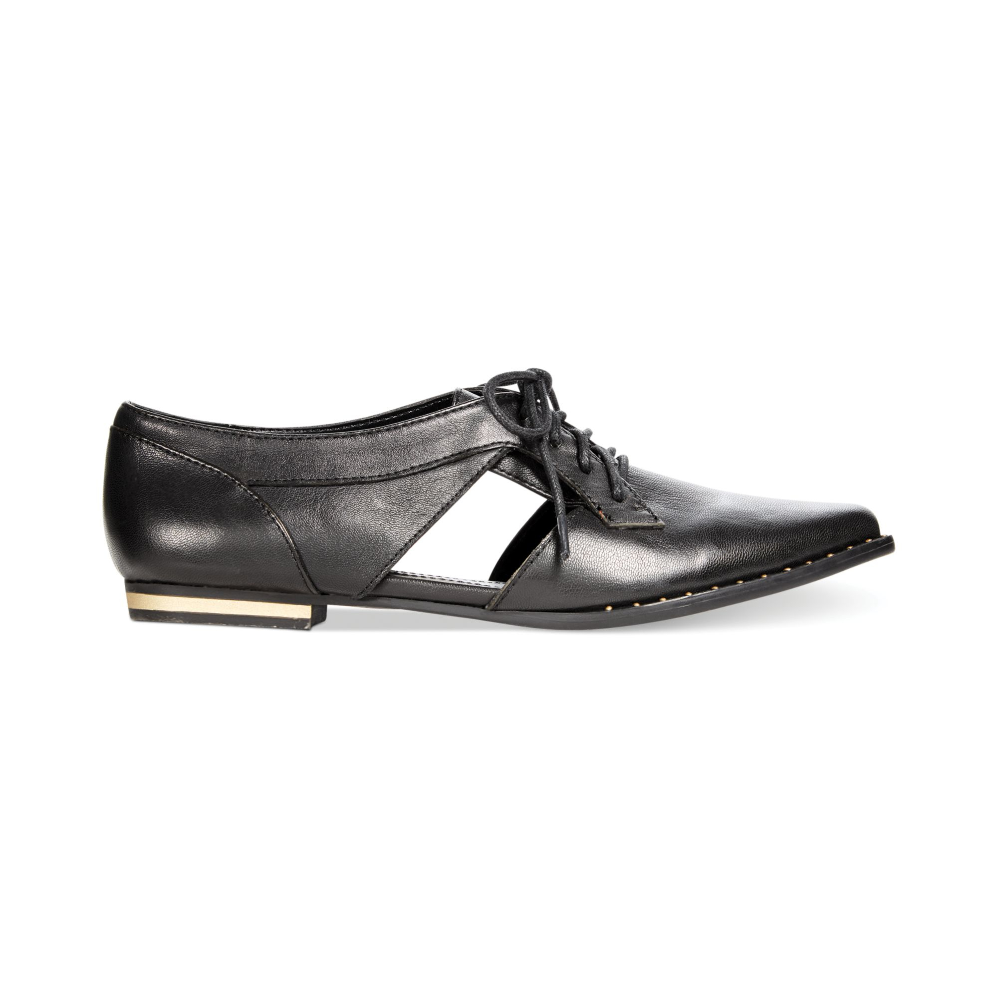 Cole Reaction Women'S Pipe It Oxford Flats in Black (Black Leather) Lyst