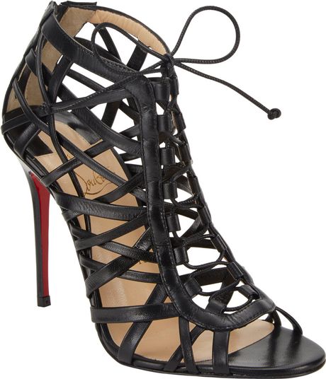 louboutin caged booties