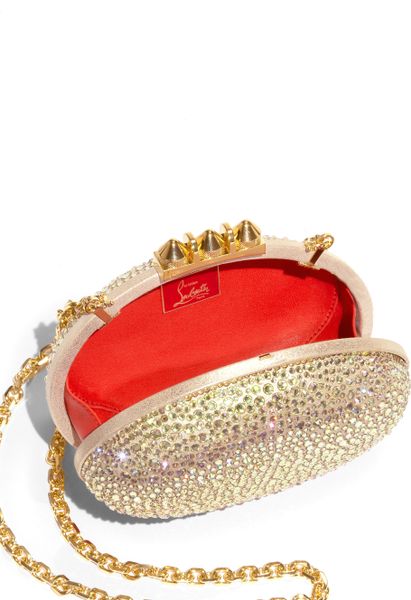 louboutin silver clutch