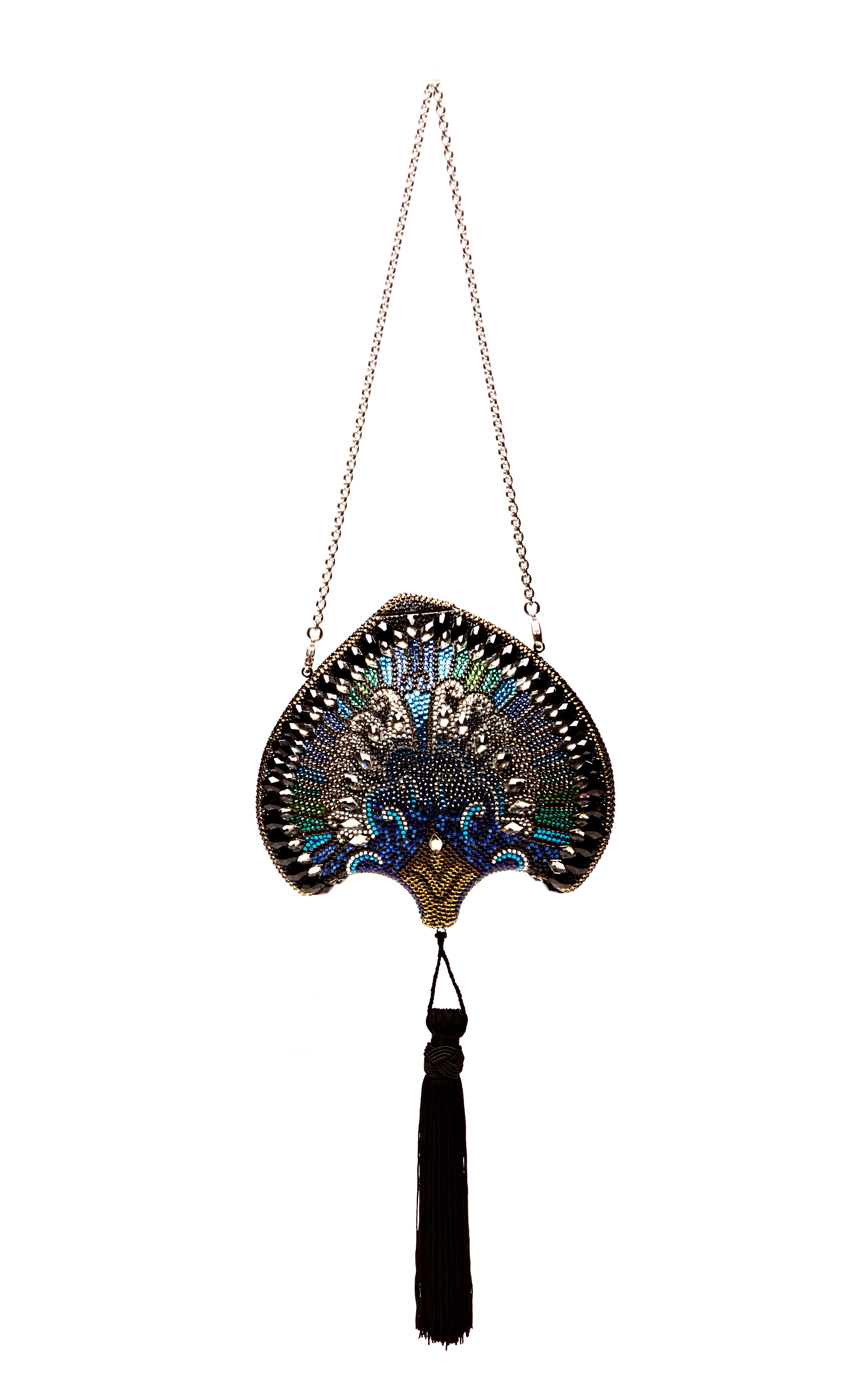 Judith Leiber Khazana Punkah Fan Evening Bag in Blue Lyst