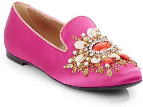 roger vivier satin flats